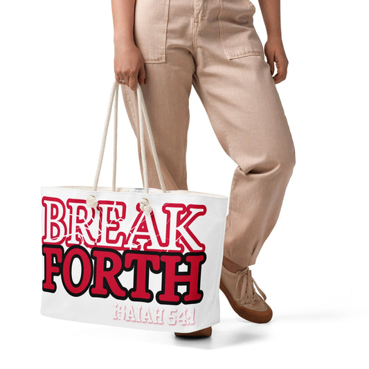 Person holding a tote bag with 'BREAK FORTH' text on a white background“Woman praying in nature – faith-based trauma healing”
“Christian trauma-informed life coach helping client”